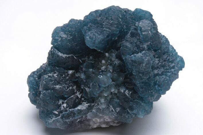 Blue, Cubic/Octahedral Fluorite Encrusted Quartz - Inner Mongolia #213846